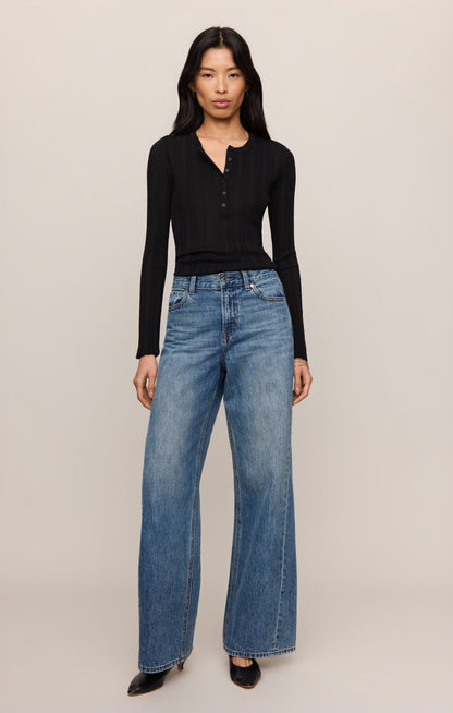 Rowena Fine Knit Henley
