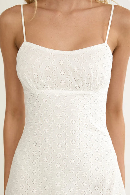 Naysha Eyelet Embroidery Maxi Dress