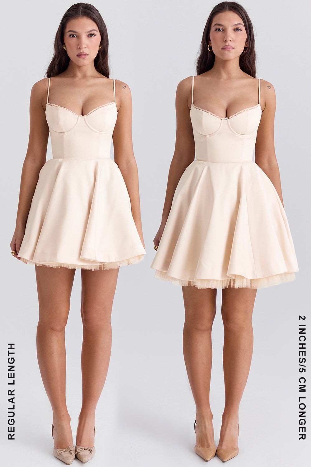vintage cream tulle mini dress