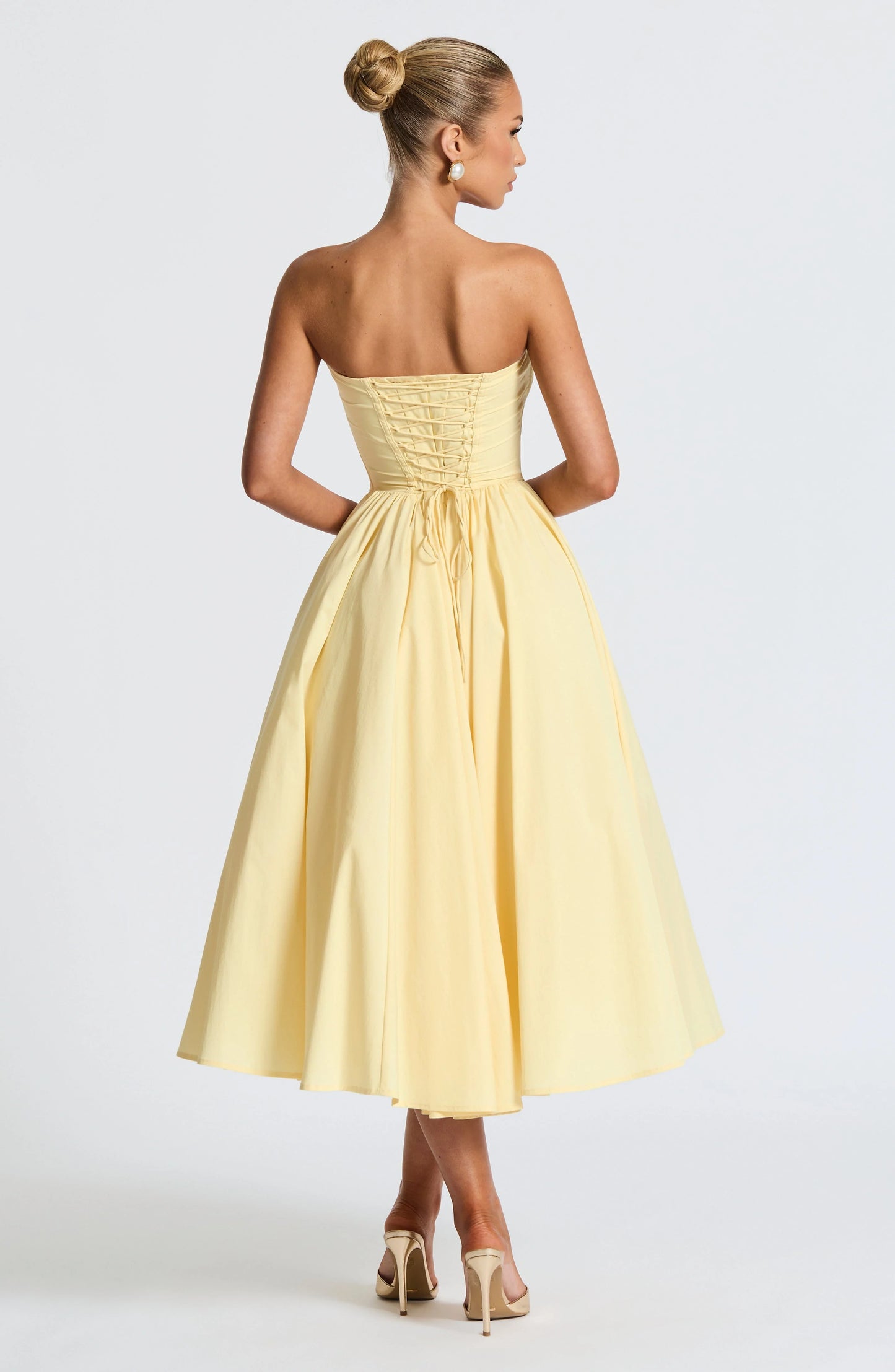 Prim Midi Dress - Lemon