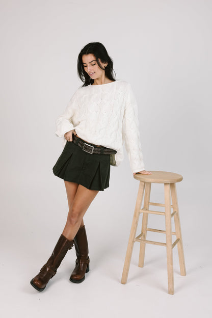Over You Skort in Olive