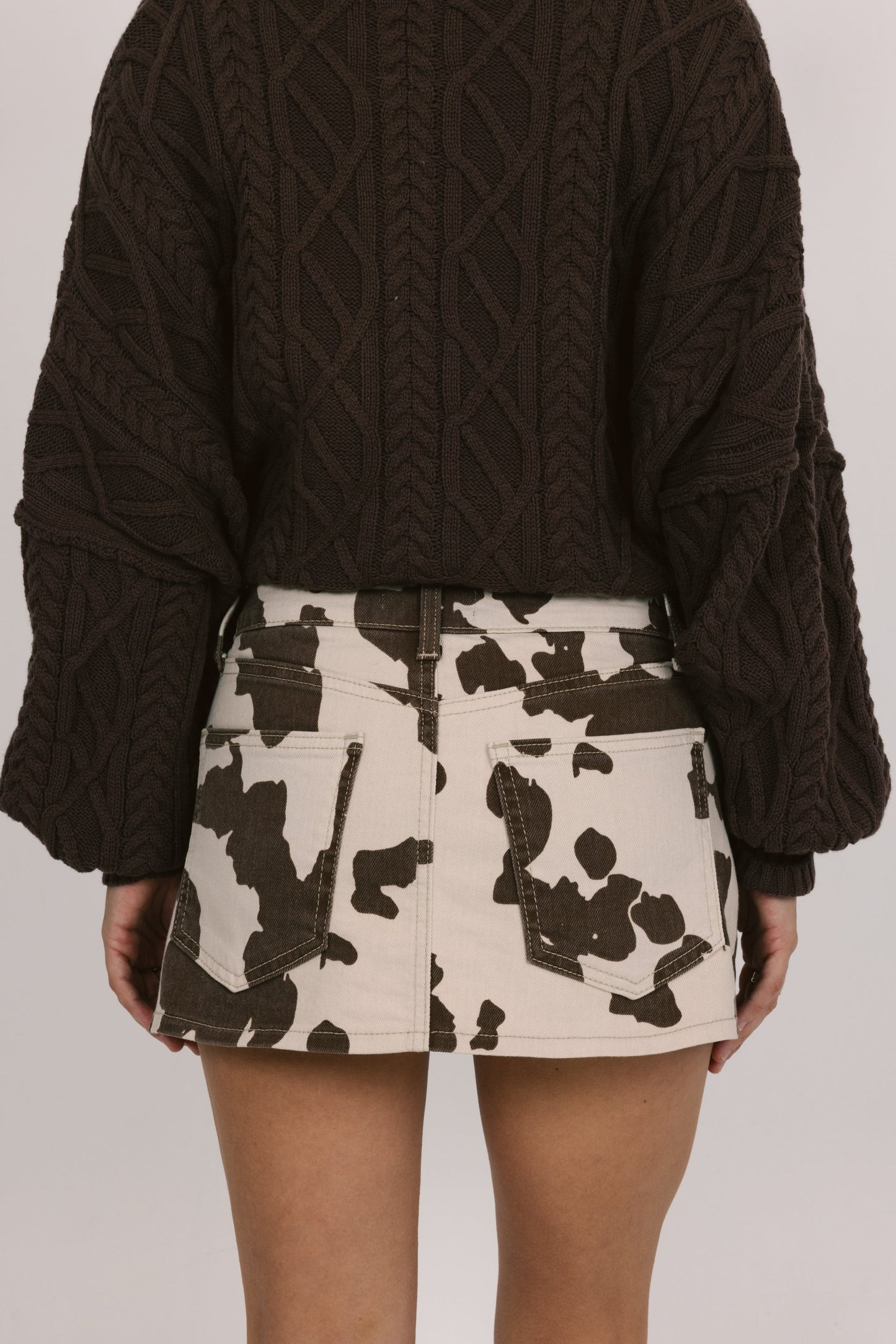 All Day Skort in Cow Print