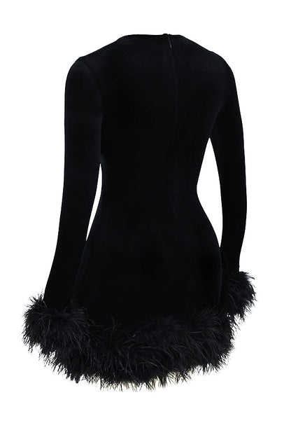 black velvet mini dress