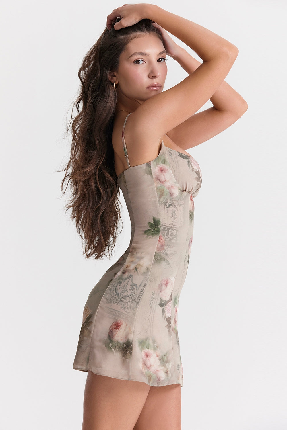 vintage floral mini dress