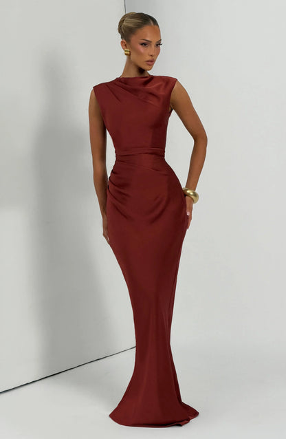 Avielle Maxi Dress - Deep Rust