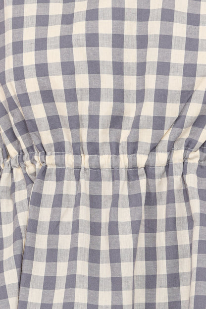 Rory Top - Slate Blue Gingham