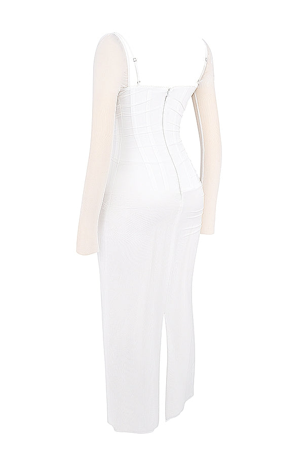 white maxi dress