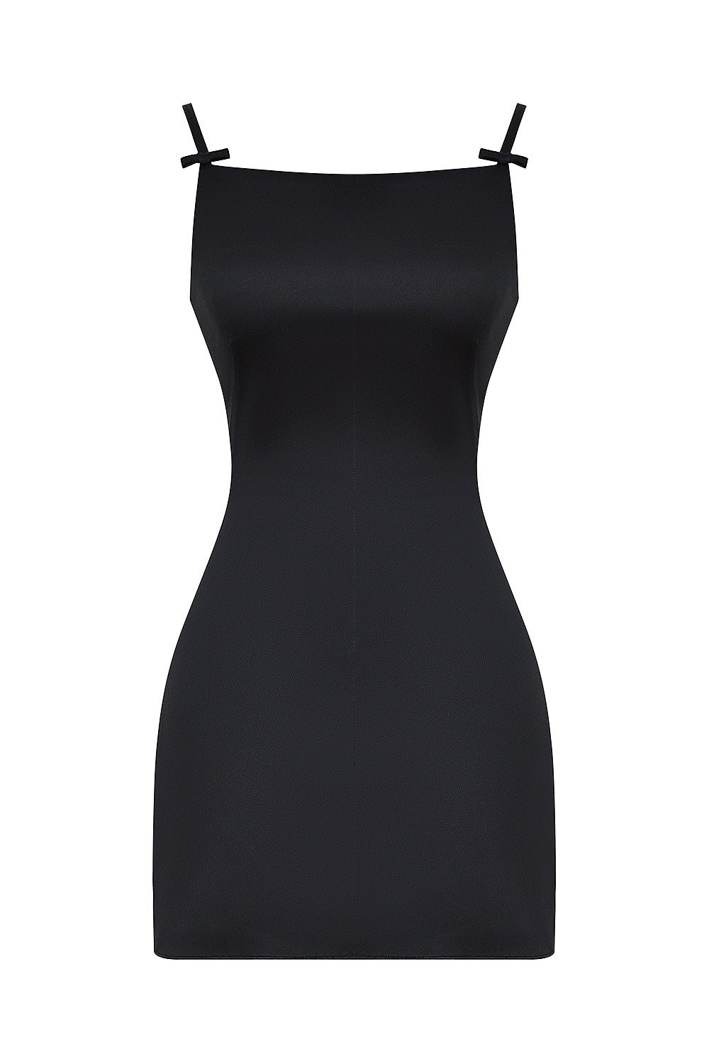 black square neck a-line mini dress - sale