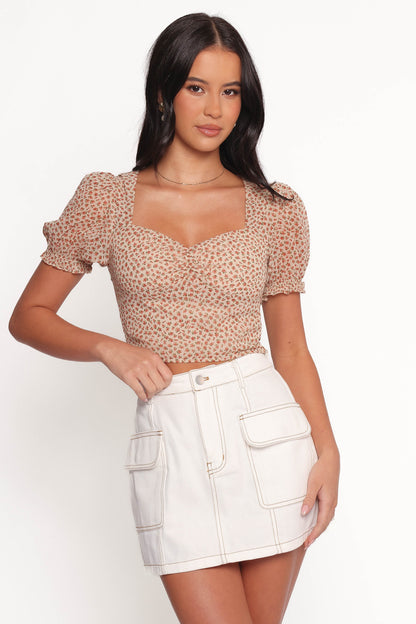 Noel Top - Beige/Multi