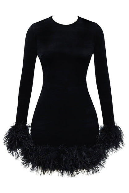 black velvet mini dress