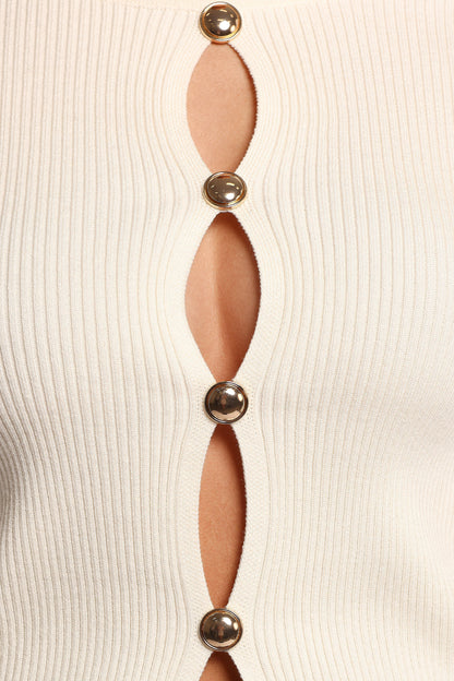 Rosienna Knit Top - Cream
