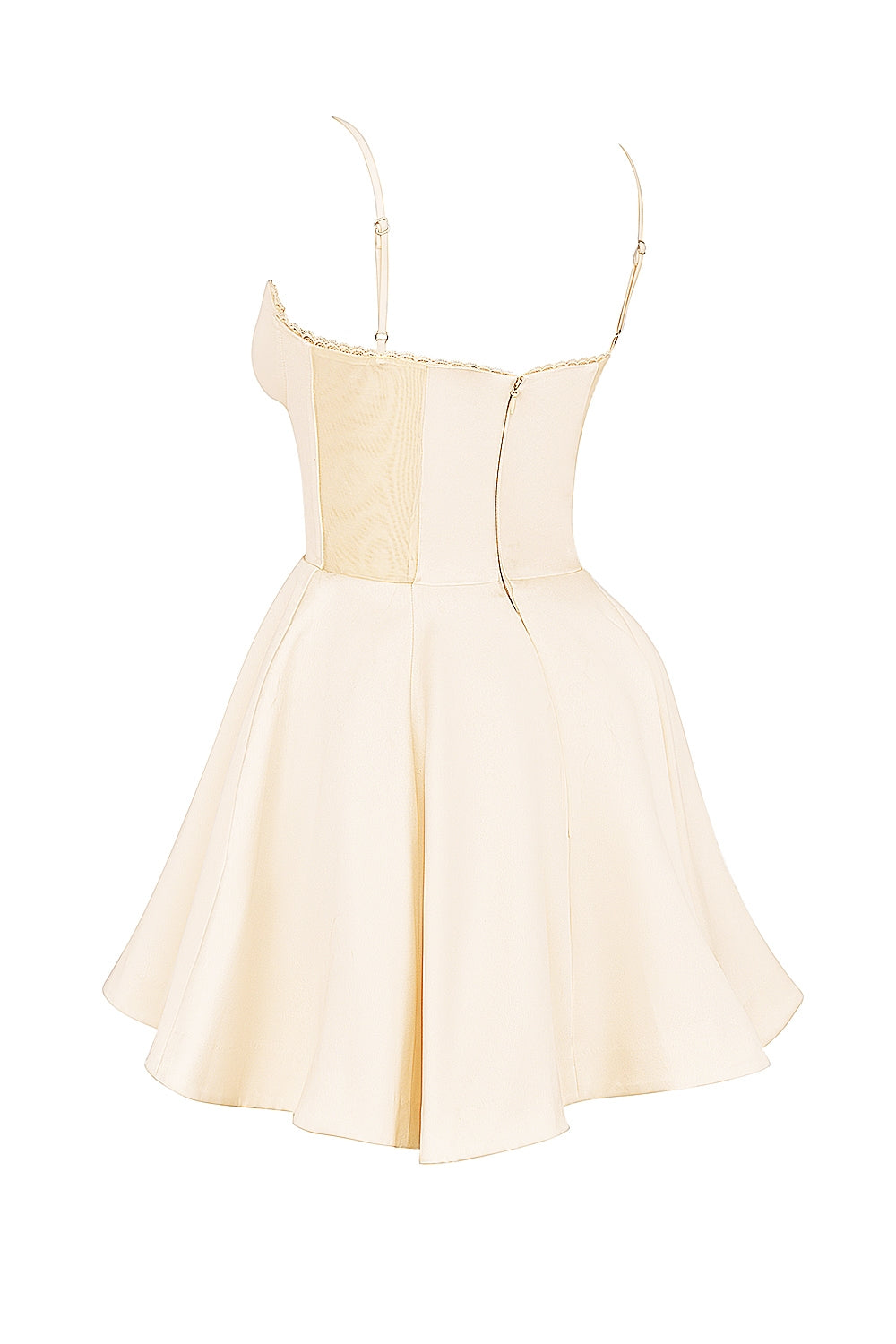 vintage cream tulle mini dress