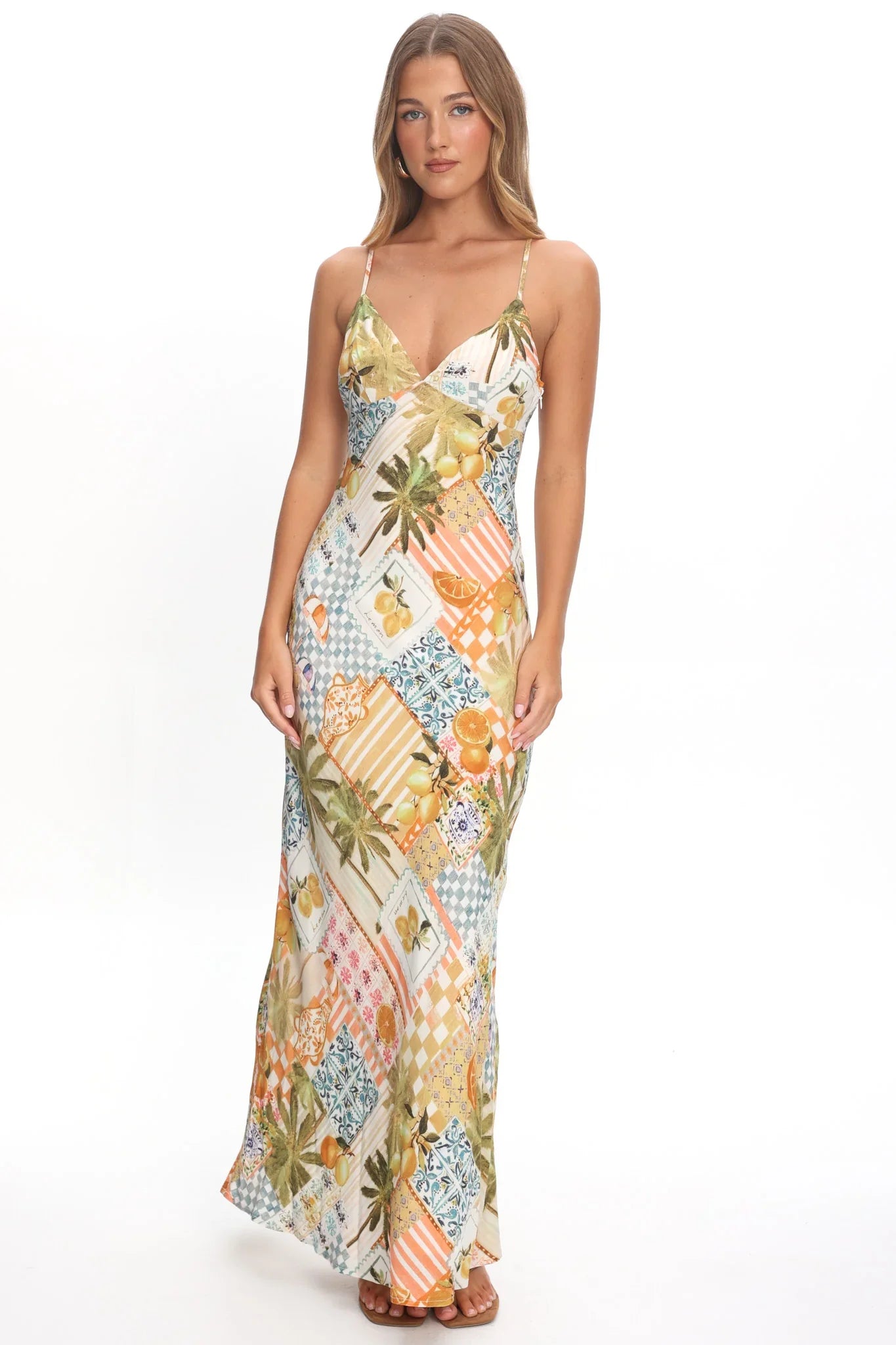 Jaya Floral A-line Maxi Dress Las Palmas