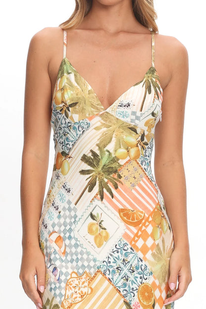 Jaya Floral A-line Maxi Dress Las Palmas