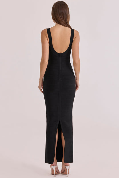 black bandage maxi dress