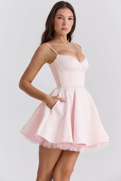 ballerina pink tulle mini dress