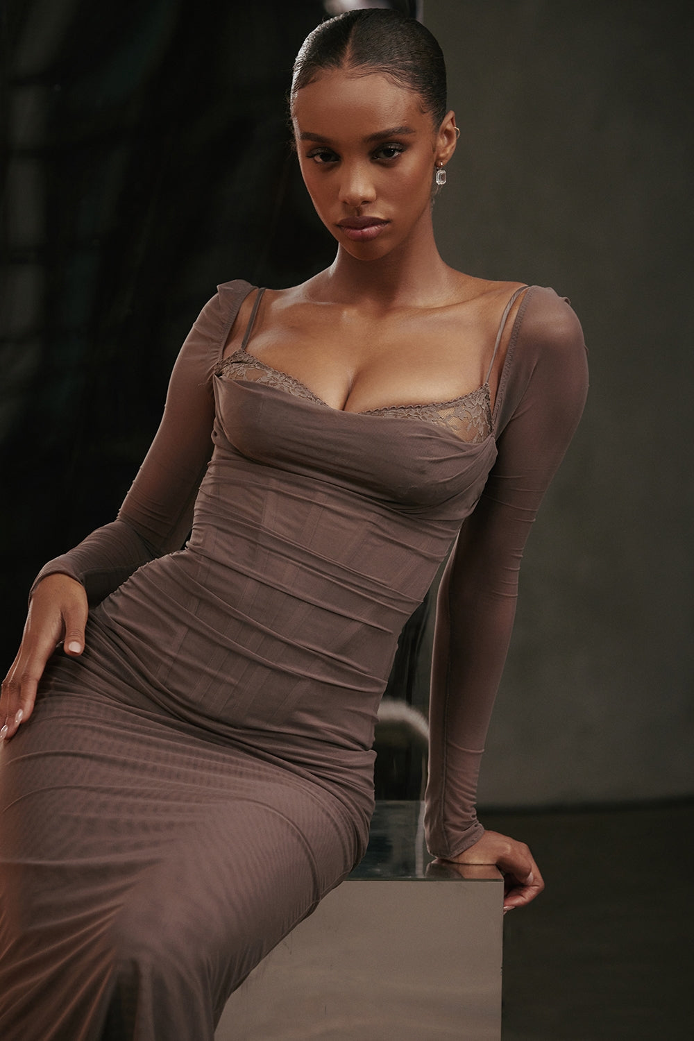 smoke maxi dress