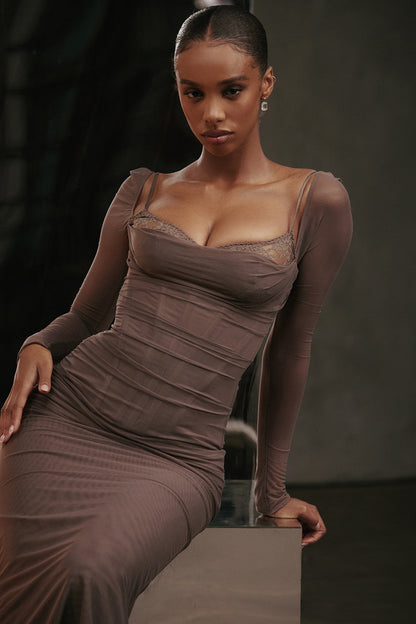 smoke maxi dress