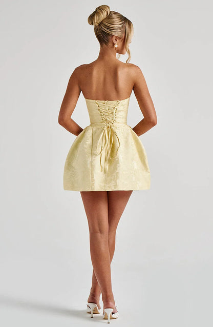 Elenora Mini Dress - Lemon