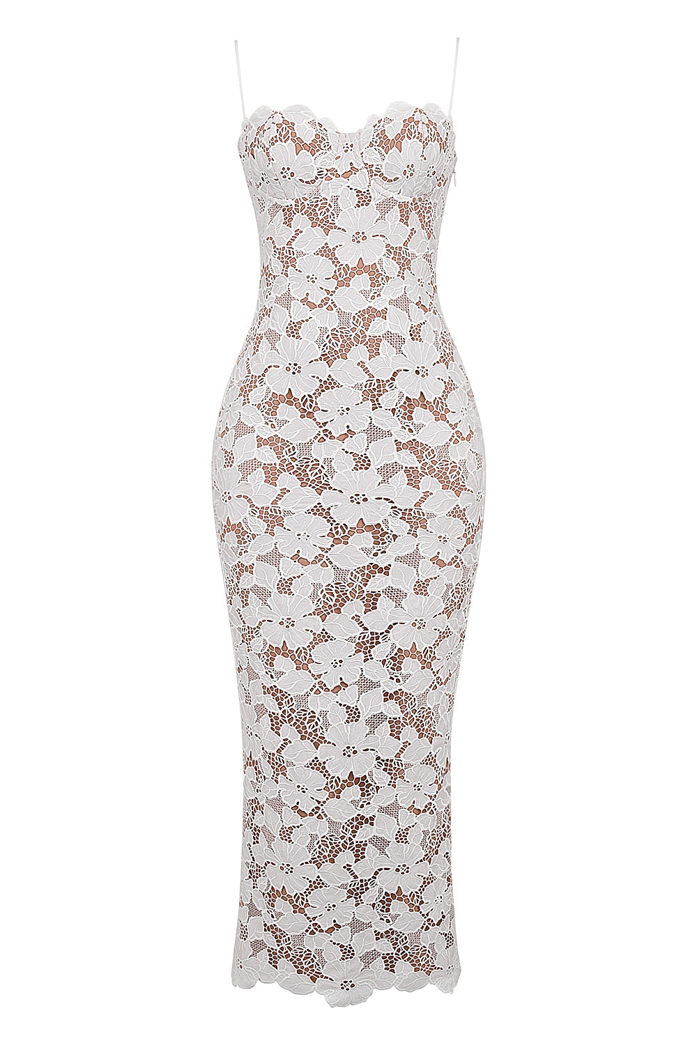 white floral embroidered maxi dress
