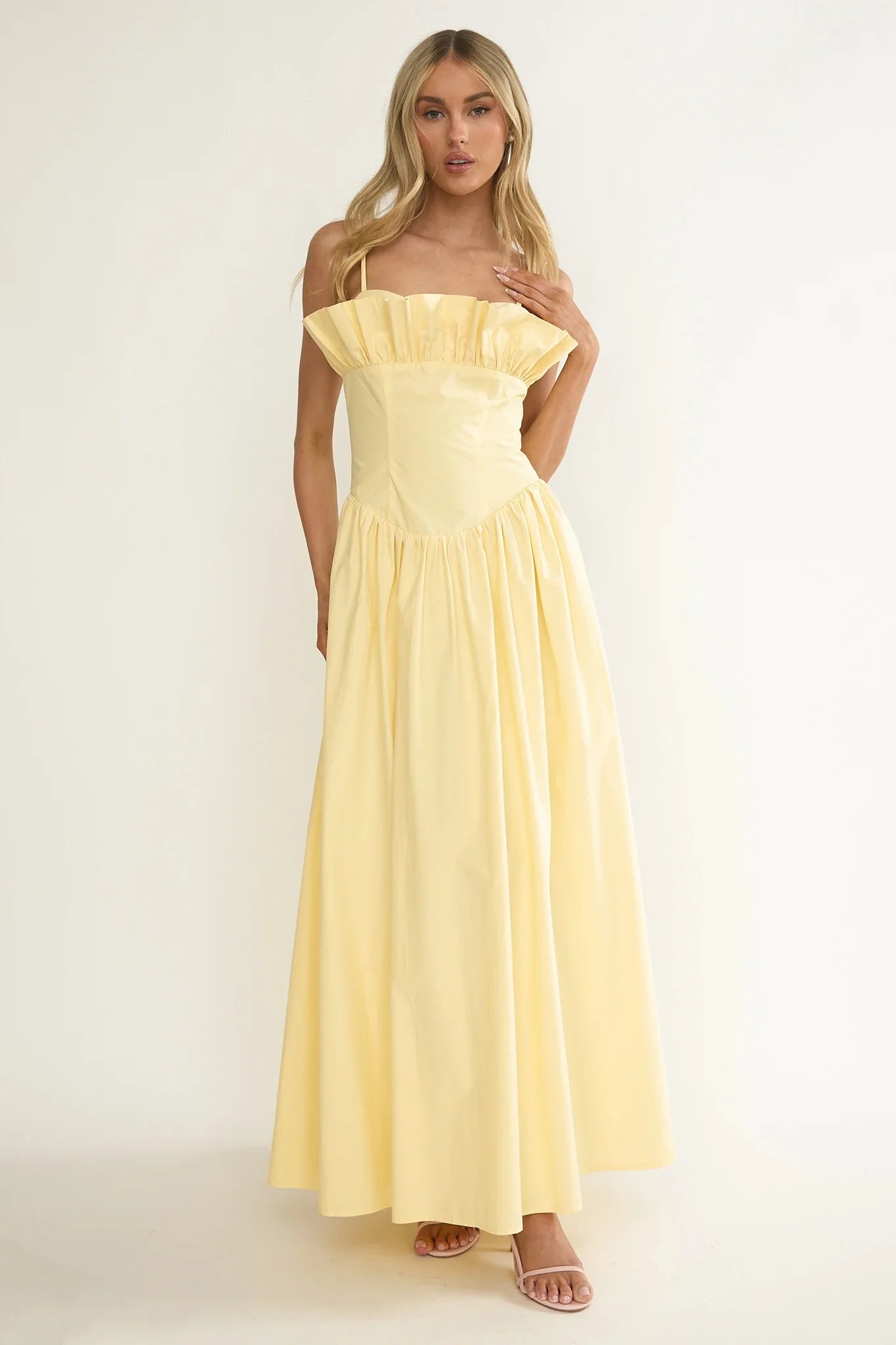 Pailin Frill Bust Maxi Dress Butter