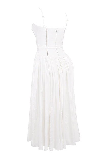white cotton maxi sundress