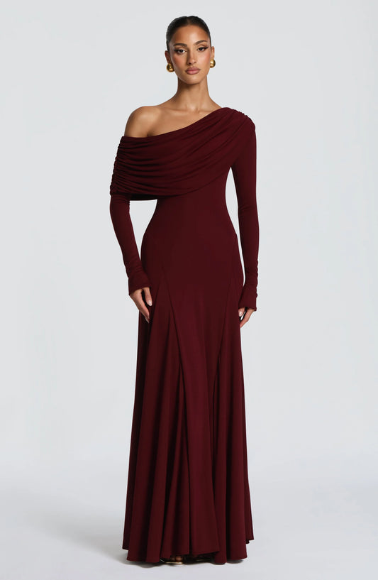 Rafaela Maxi Dress - Cherry Lacquer