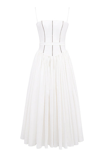 white cotton maxi sundress