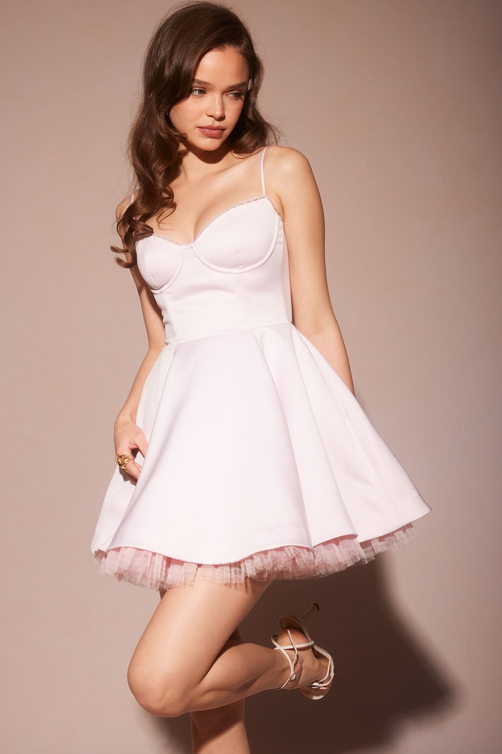 ballerina pink tulle mini dress