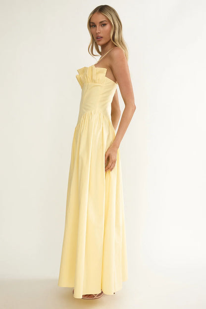 Pailin Frill Bust Maxi Dress Butter