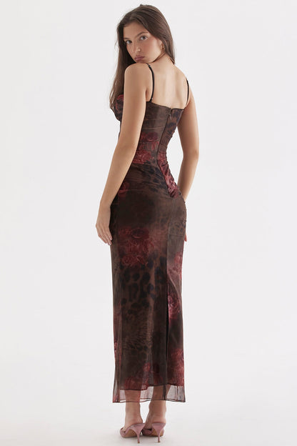printed maxi dress