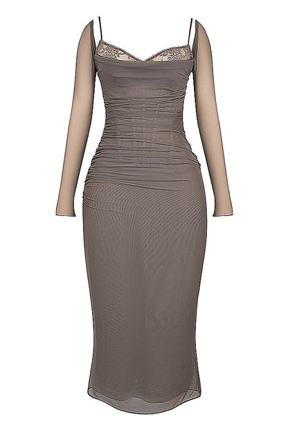 smoke maxi dress