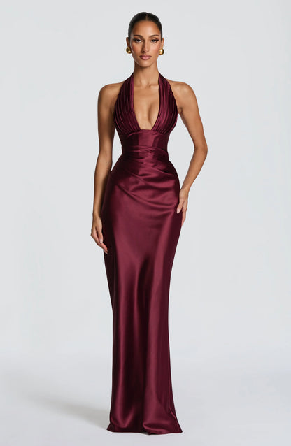 Elowen Maxi Dress - Cherry Lacquer