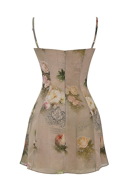 vintage floral mini dress