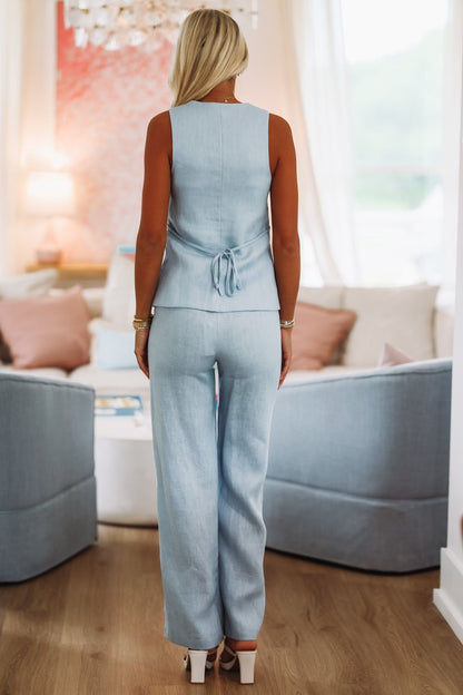 Kolibri Linen Pants - Blue