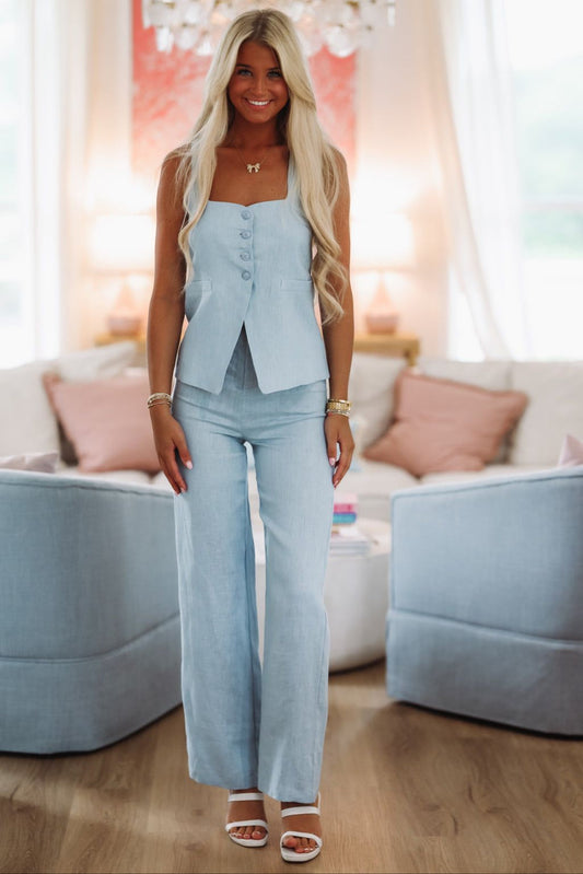 Kolibri Linen Pants - Blue