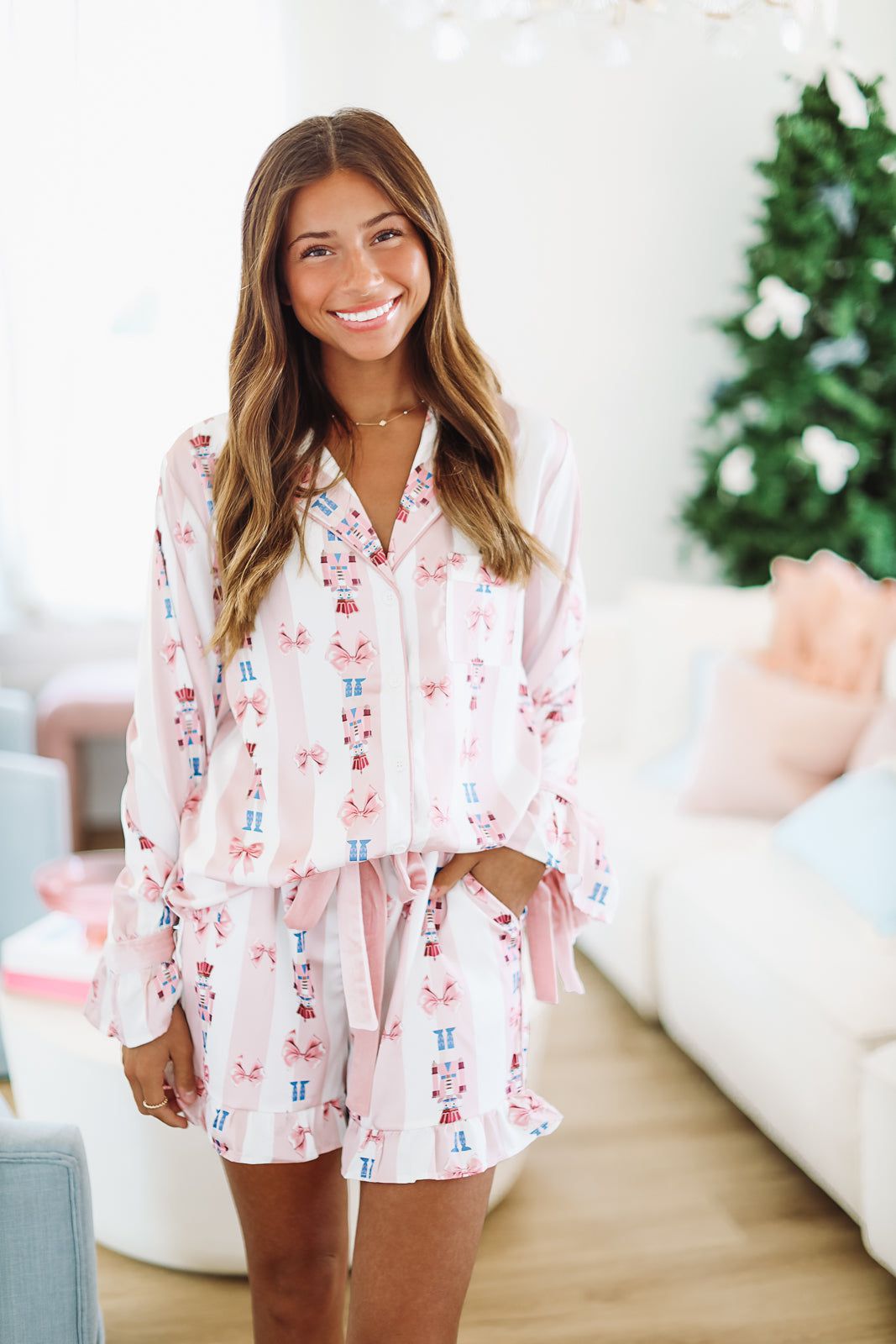 Let's Get Cracking Nutcracker Pajama Top - Pink