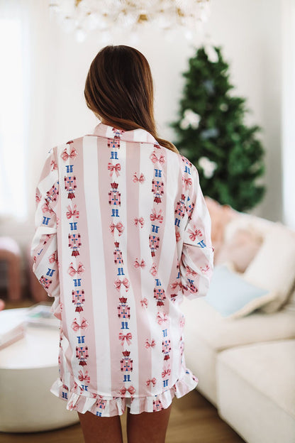 Let's Get Cracking Nutcracker Pajama Top - Pink
