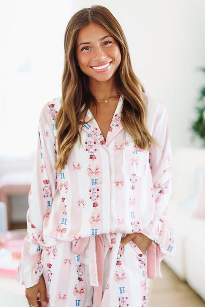 Let's Get Cracking Nutcracker Pajama Top - Pink