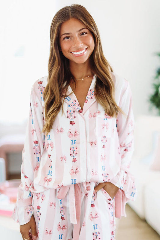 Let's Get Cracking Nutcracker Pajama Top - Pink