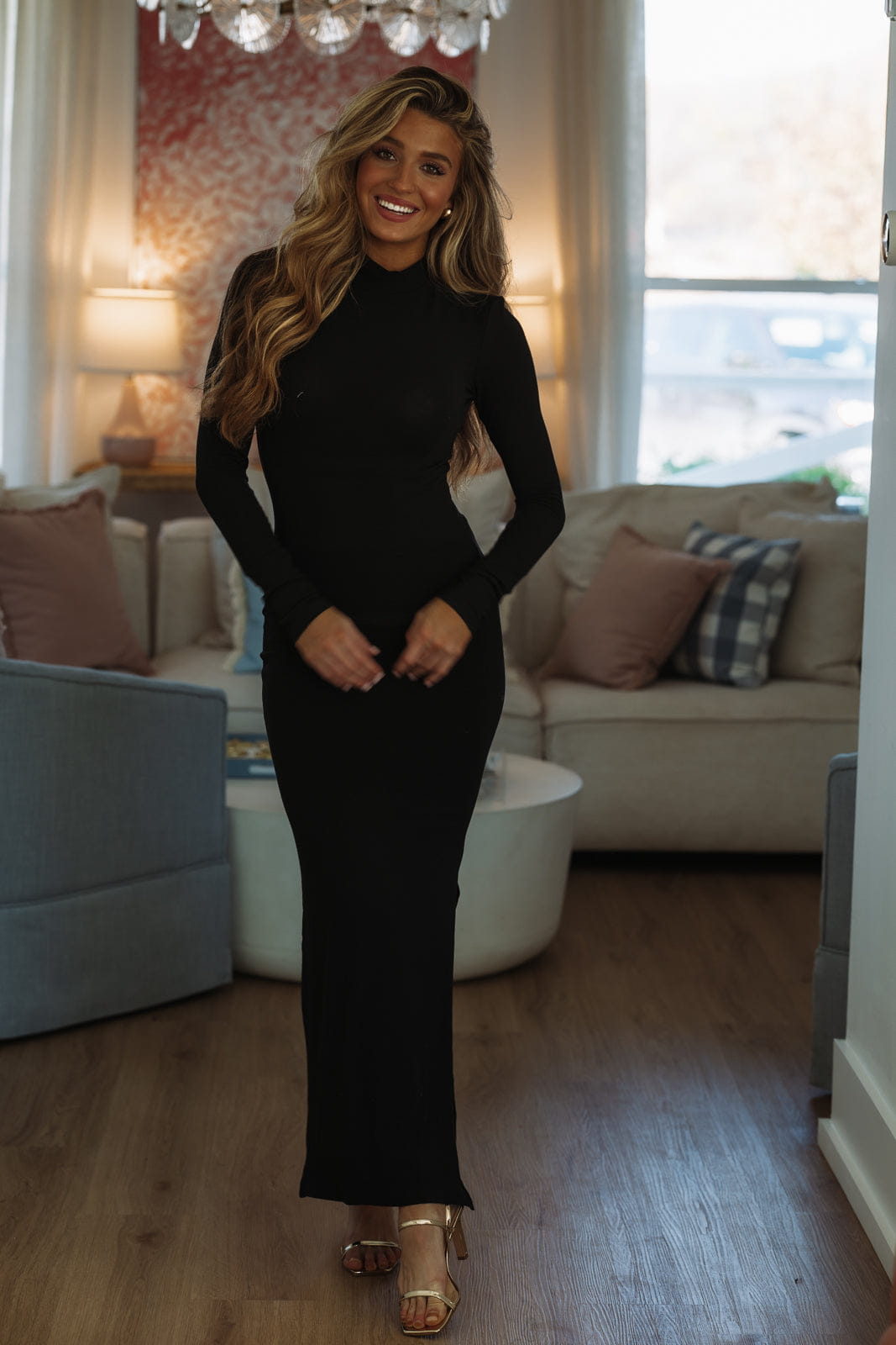 Duality Top and Maxi Skirt Set - Black