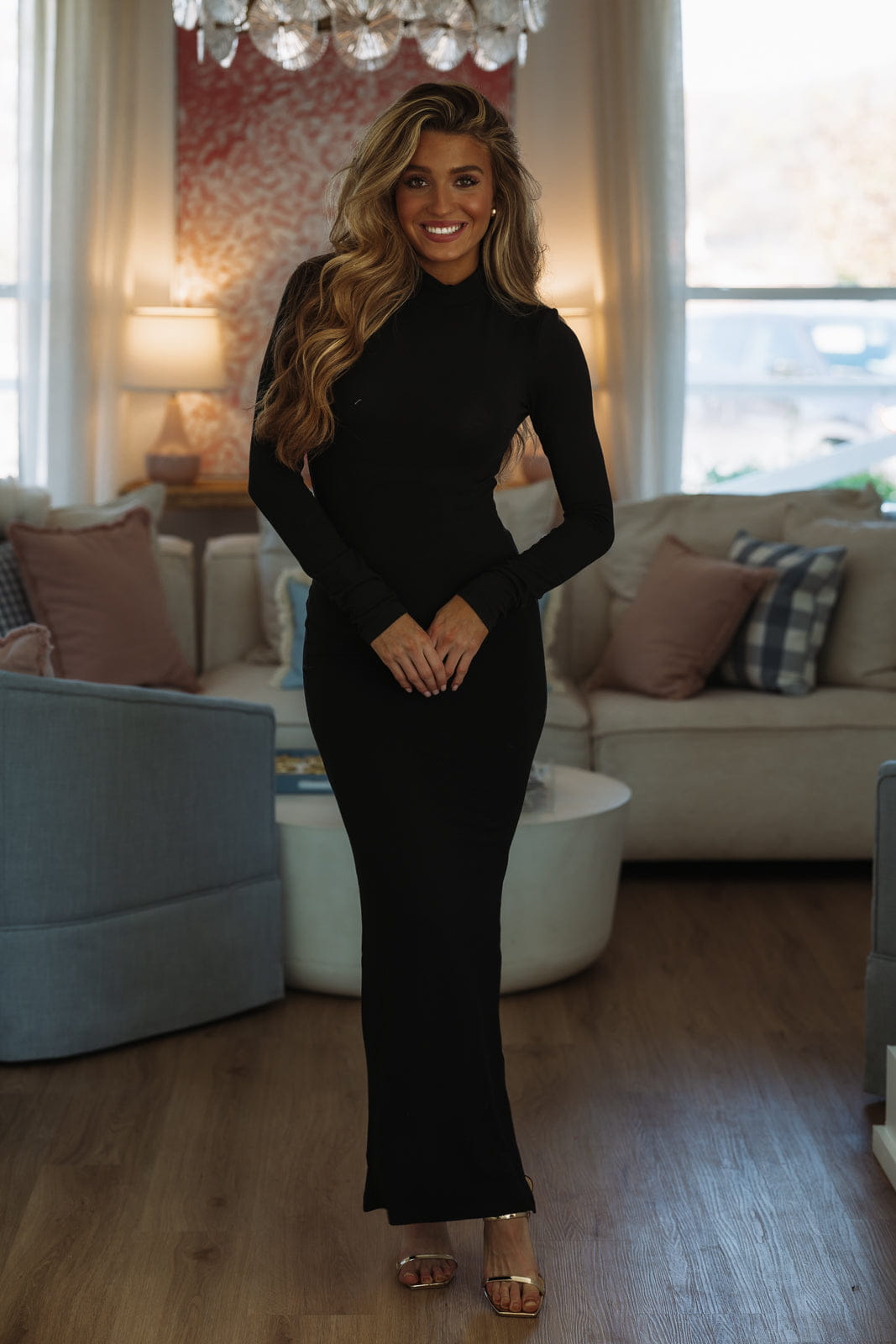 Duality Top and Maxi Skirt Set - Black
