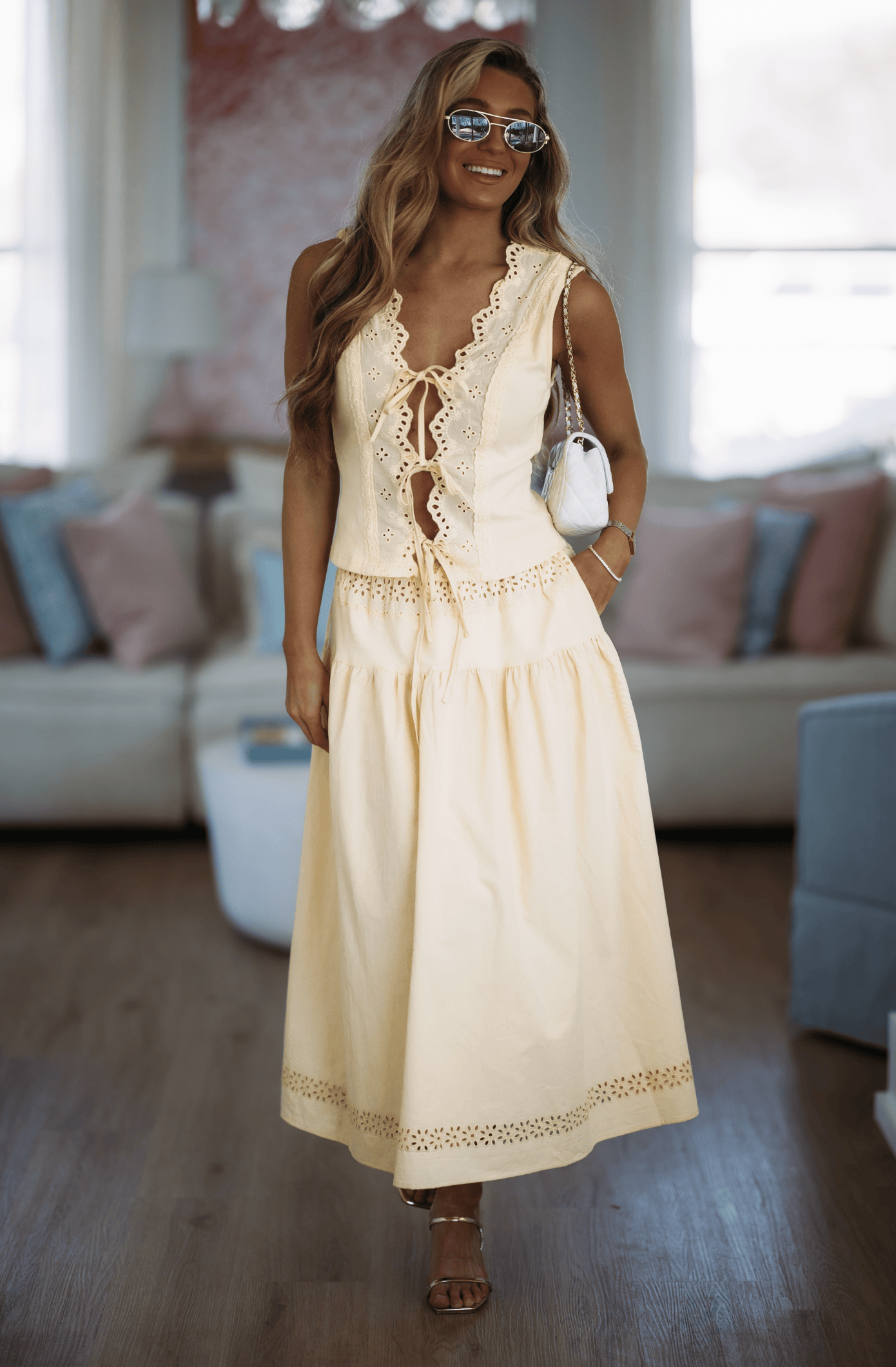 Waverly Maxi Skirt - Light Yellow