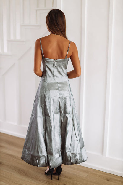 This Hits Different Crop Top - Gunmetal (FINAL SALE)