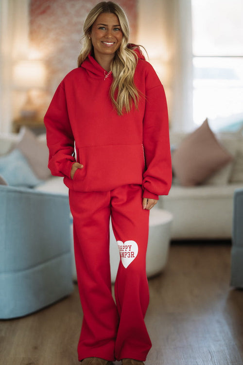 Heartfelt Sweatpants by Happy Camper - Red