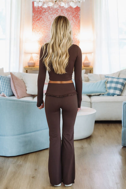Vital Motion Flare Pants - Brown