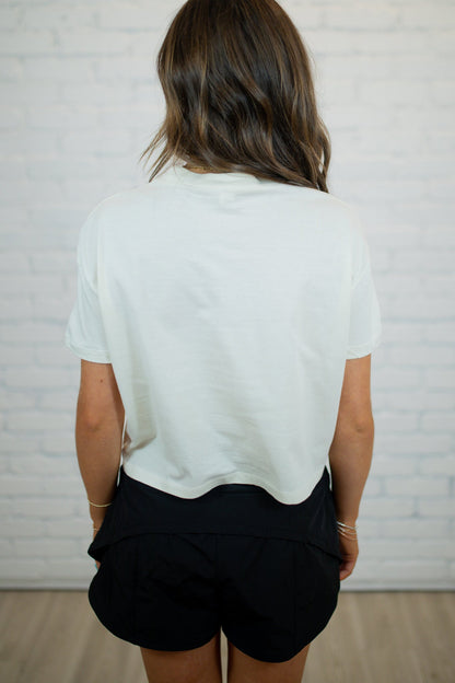 Springville Crop Tee - Natural