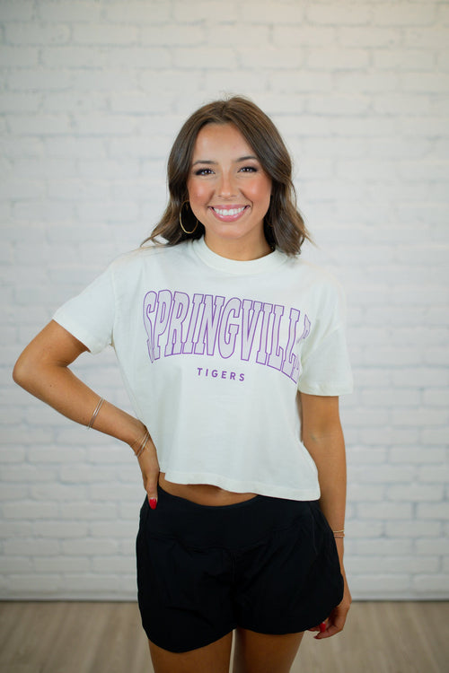 Springville Crop Tee - Natural