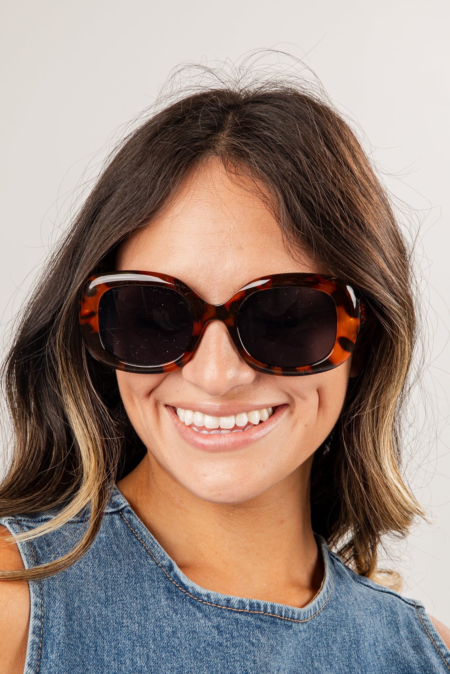 Anywhere And Everywhere Tortoise Oversized Sunglasses
