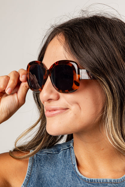 Anywhere And Everywhere Tortoise Oversized Sunglasses